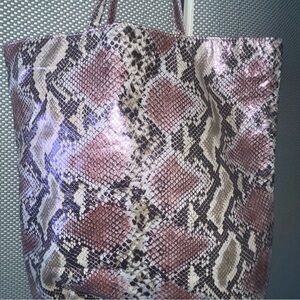 Just Cavalli Parfum Vintage 90's Faux Snakeskin Tote Bag